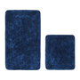 Mijölnir Juego de alfombrillas de baño de algodón 2 piezas Azul oscuro